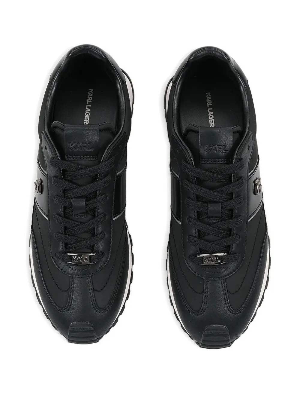 Karl Lagerfeld logo-detail panelled sneakers Black