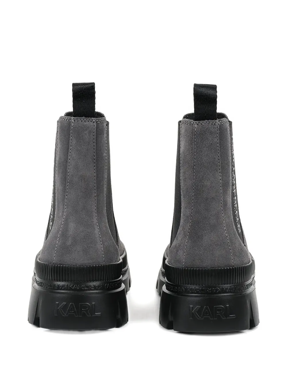 Karl Lagerfeld elastic-panel lug sole boots Grey