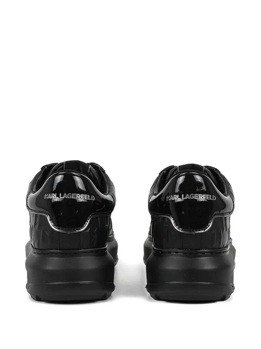 Karl Lagerfeld monogram-quilted sneakers Black