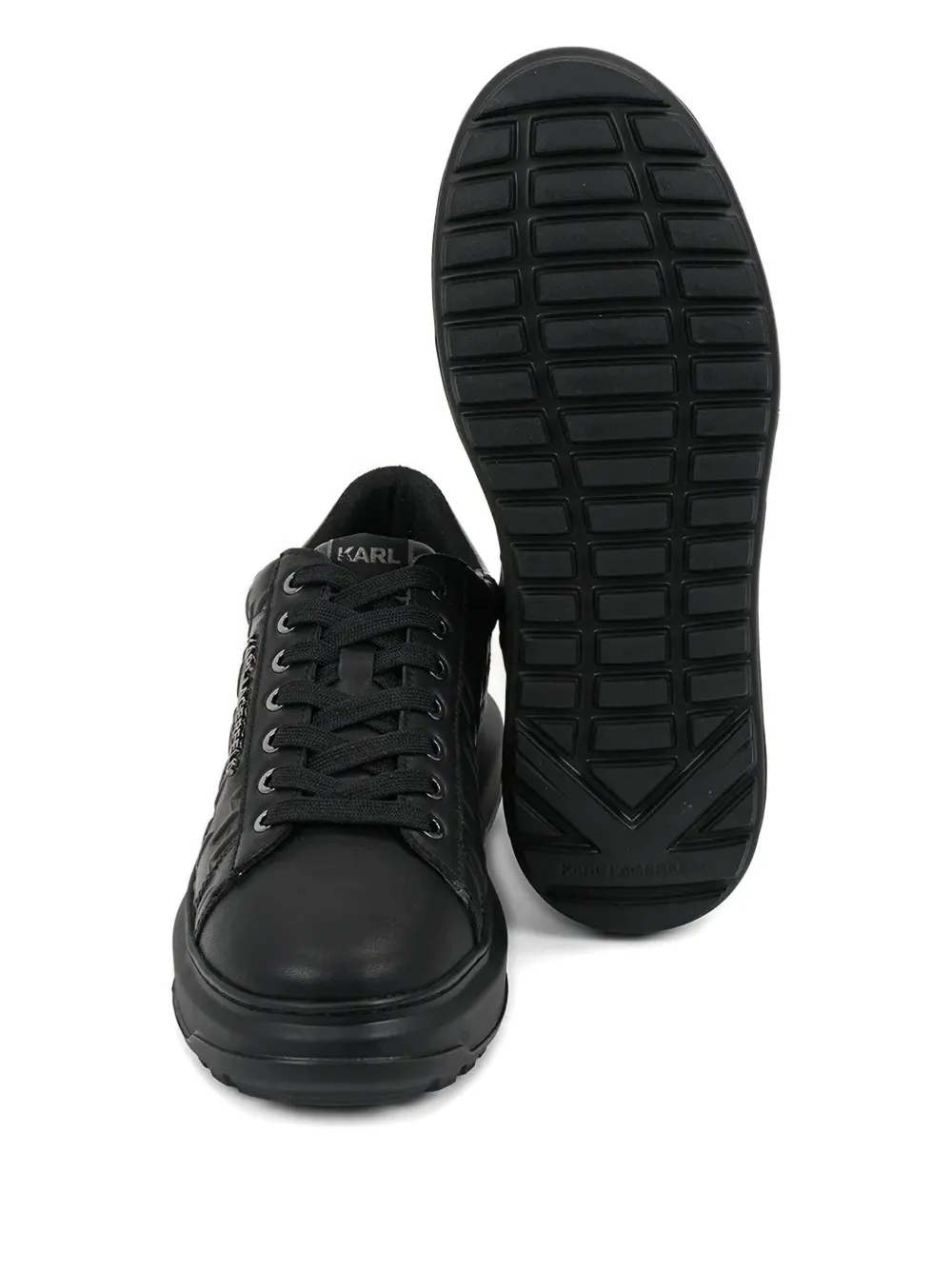 Karl Lagerfeld monogram-quilted sneakers Black