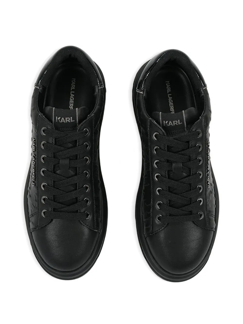 Karl Lagerfeld monogram-quilted sneakers Black