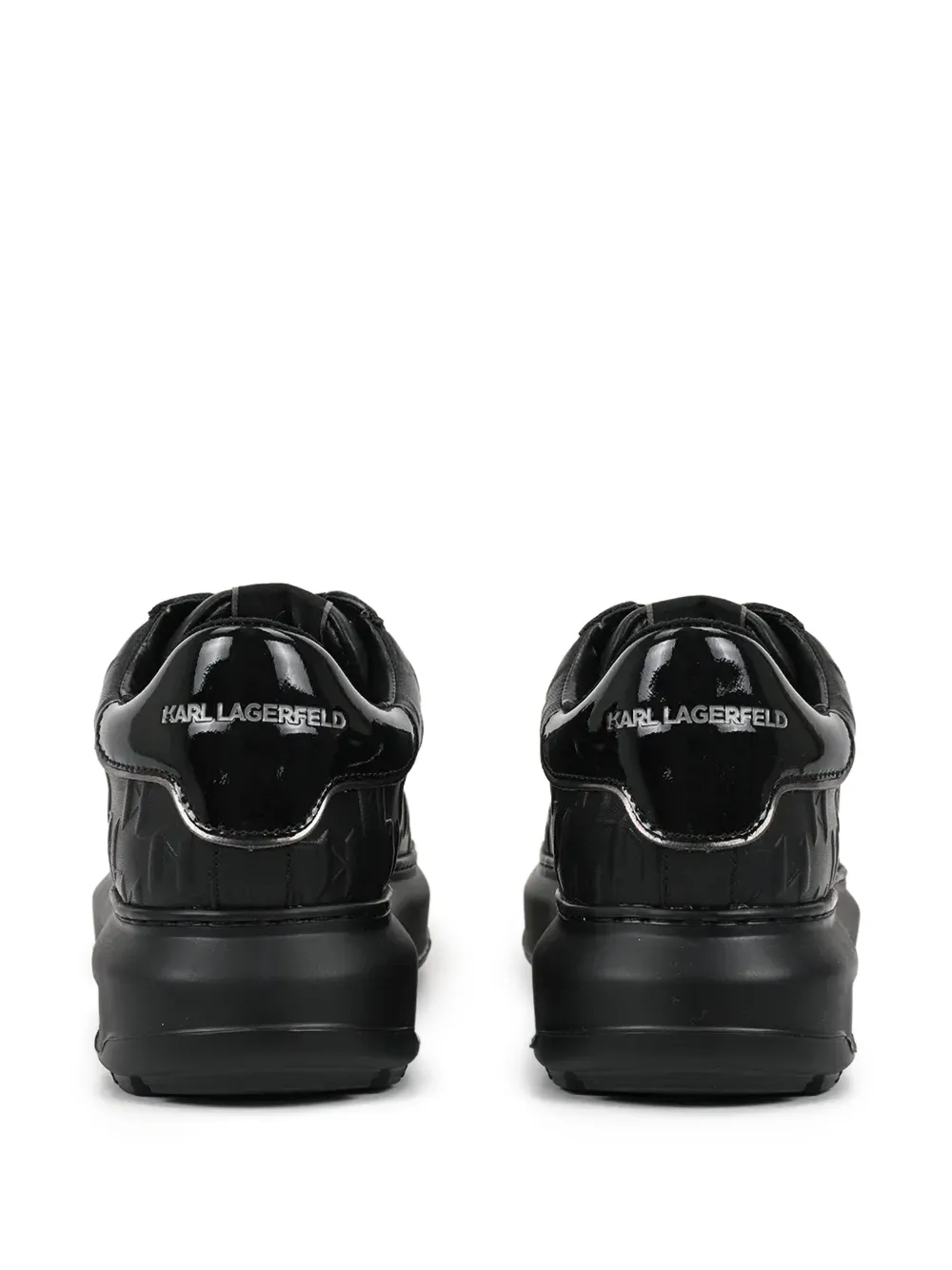 Karl Lagerfeld Gewatteerde sneakers met monogram Zwart