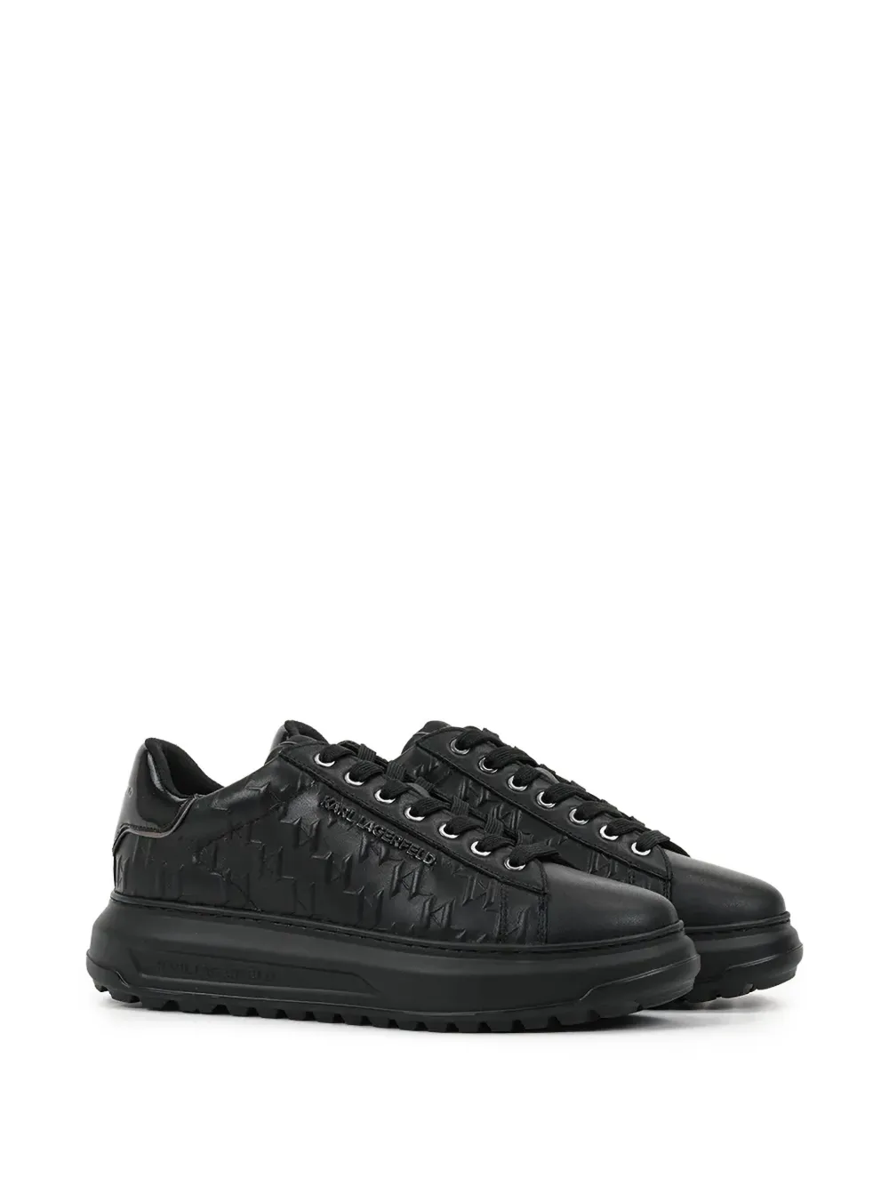 Karl Lagerfeld Gewatteerde sneakers met monogram Zwart