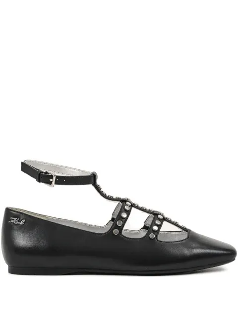 Karl Lagerfeld studded caged ballet flats