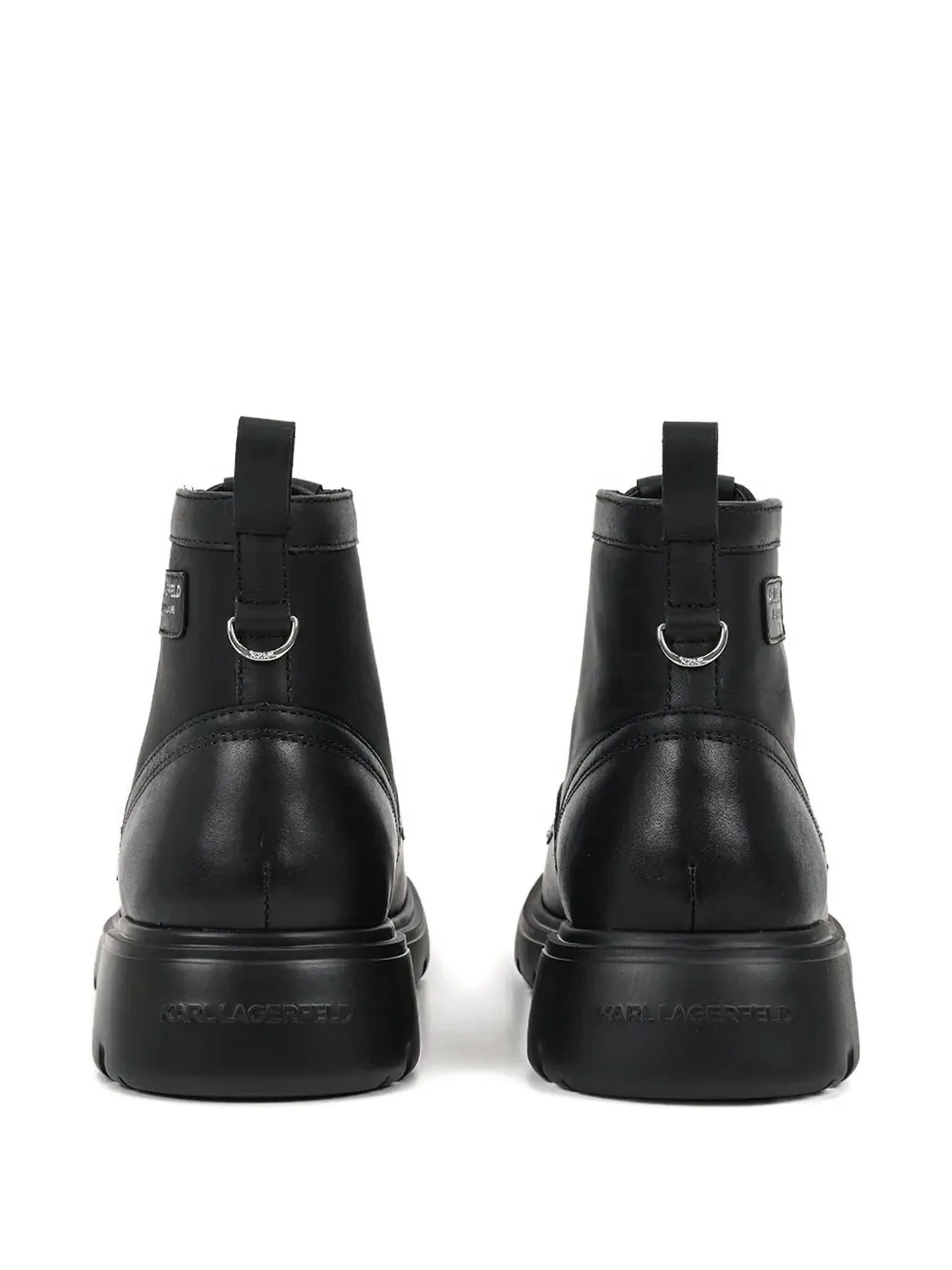 Karl Lagerfeld lace-up platform boots Black