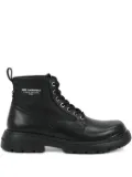 Karl Lagerfeld lace-up platform boots - Black