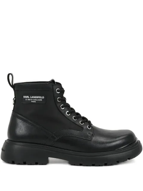 Karl Lagerfeld lace-up platform boots