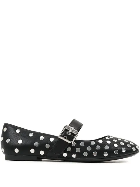 Karl Lagerfeld stud-embellished buckle ballet flats
