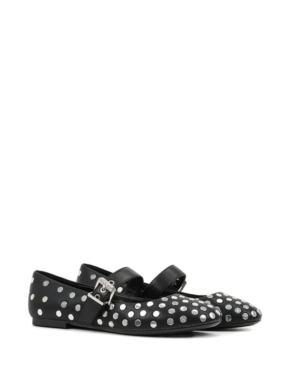 Karl Lagerfeld Ballerina's met gesp verfraaid met studs - Zwart