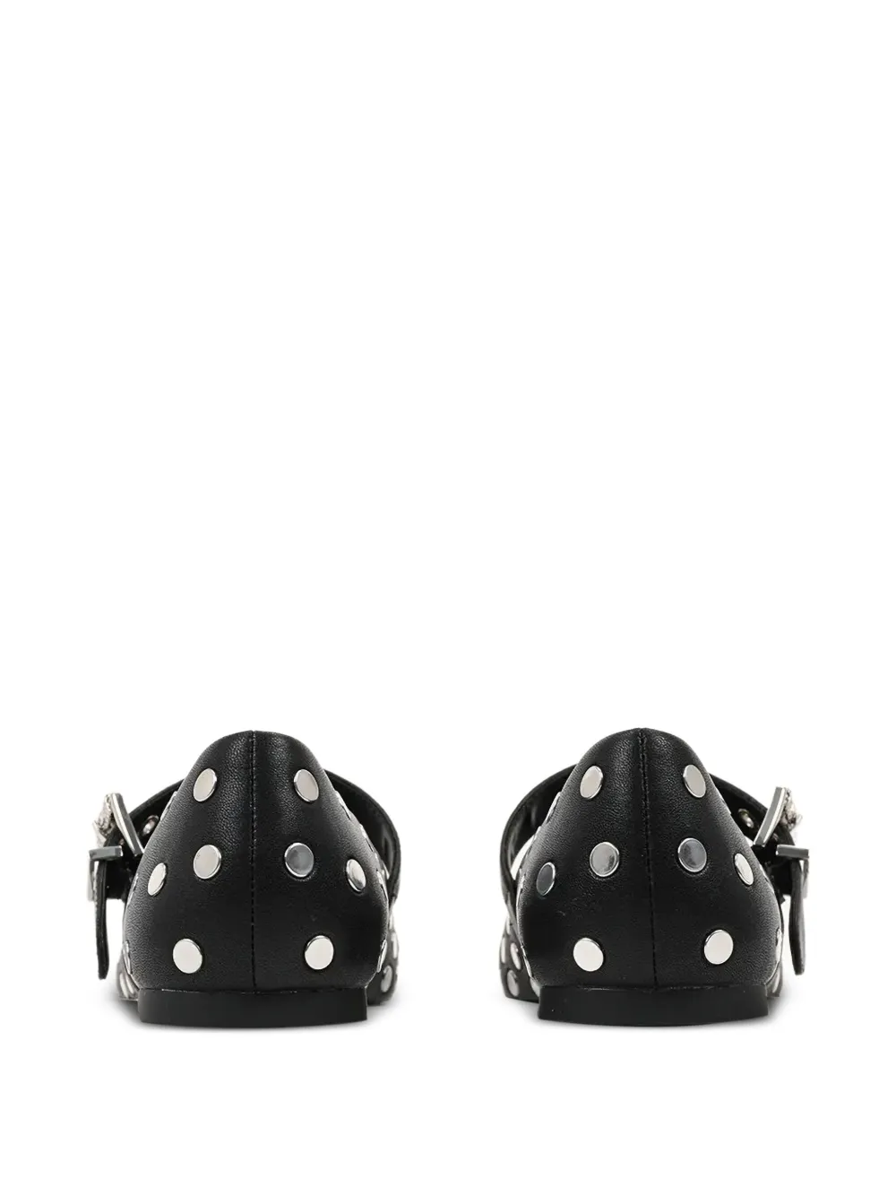 Karl Lagerfeld stud-embellished buckle ballet flats Black