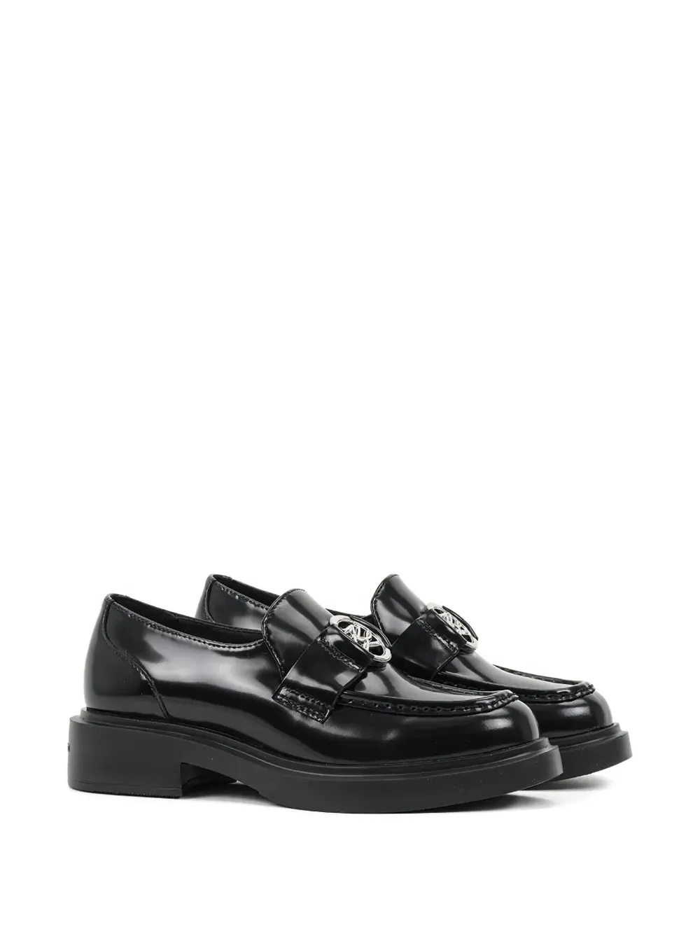 Karl Lagerfeld Loafers met logoplakkaat - Zwart