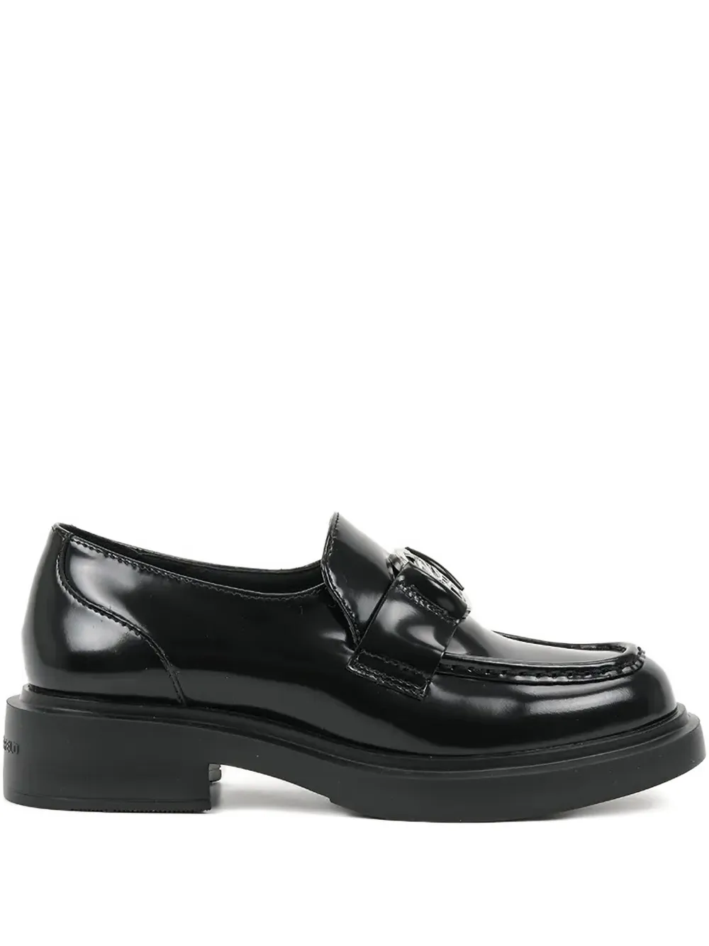 Karl Lagerfeld Logo-plaque Loafers In Black