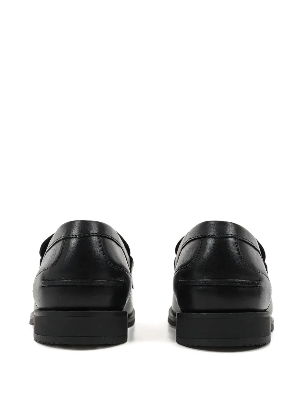 Karl Lagerfeld leather-plaque loafers Black