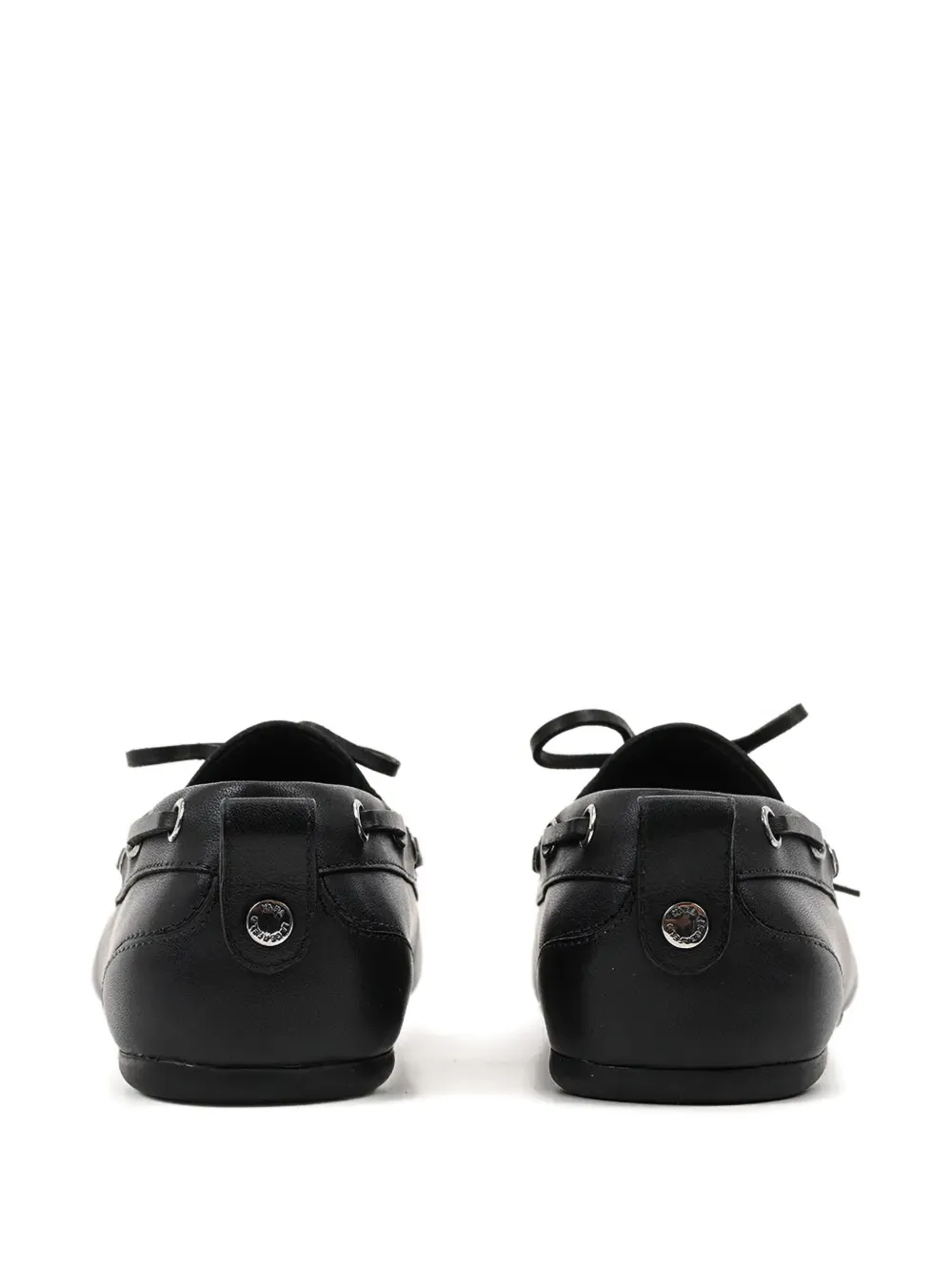 Karl Lagerfeld lace-up leather boat shoes Black