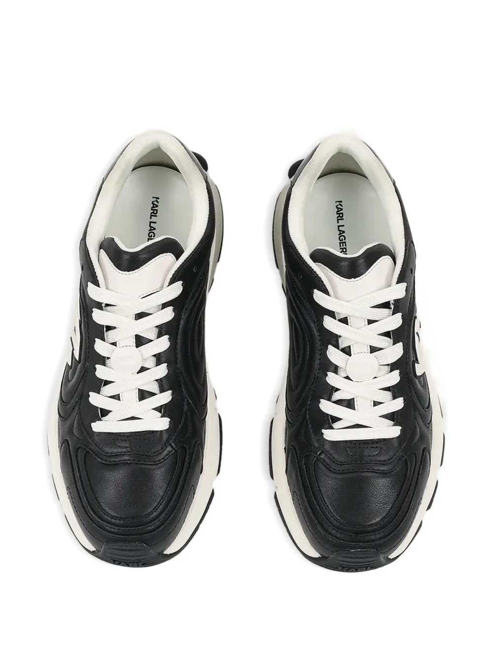 Karl Lagerfeld Logo Leather Sneakers In Multi