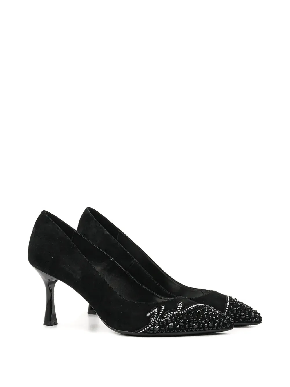 Karl Lagerfeld pointed-toe embellished pumps Black