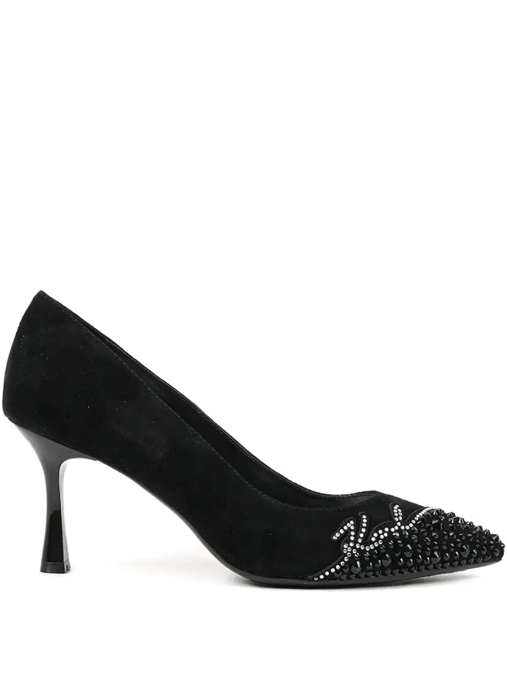 Karl Lagerfeld pointed-toe embellished pumps Black
