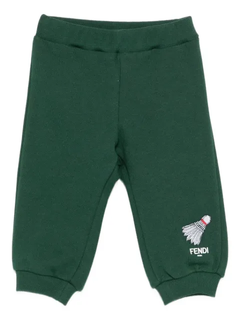 Fendi Kids shuttlecock-embroidered tracksuit bottoms