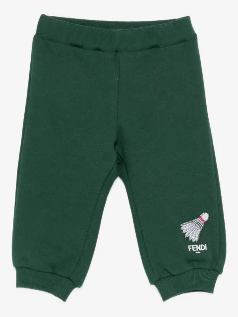 Fendi Kids shuttlecock-embroidered tracksuit bottoms