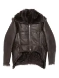 Rick Owens shearling zip-front jacket - Grey