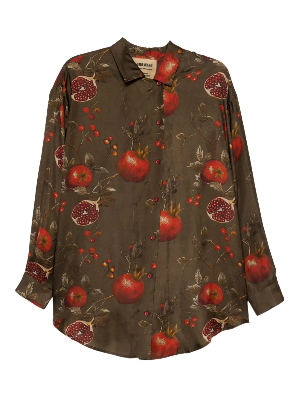 Uma Wang Blouse met grafische print Bruin