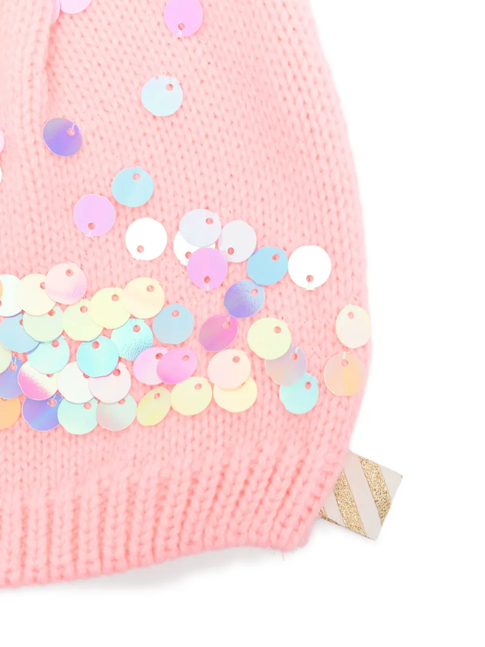 Billieblush sequin-embellished pom-pom hat - Roze