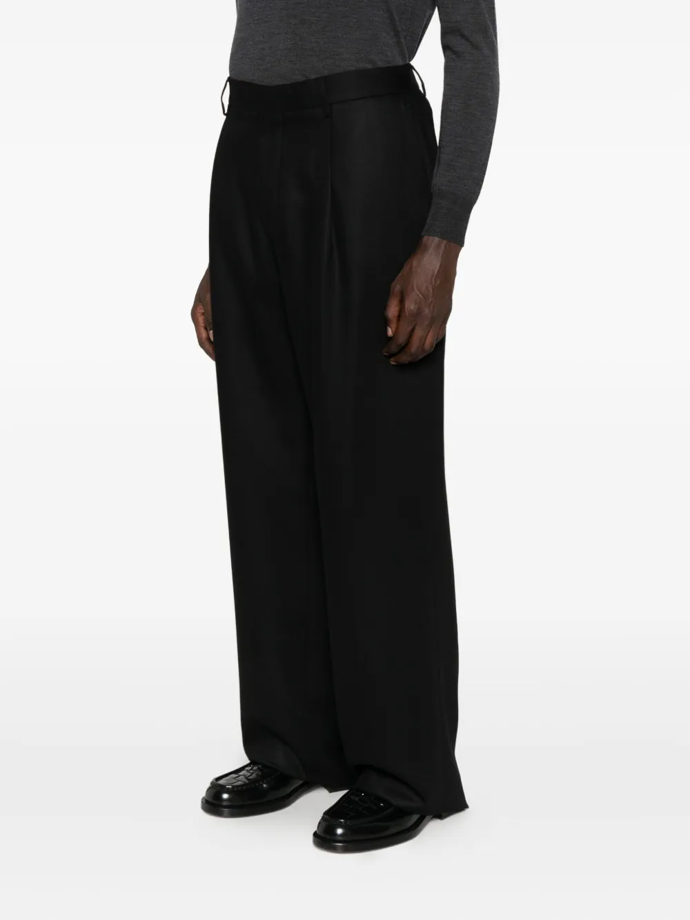 Lardini Straight plooibroek Zwart