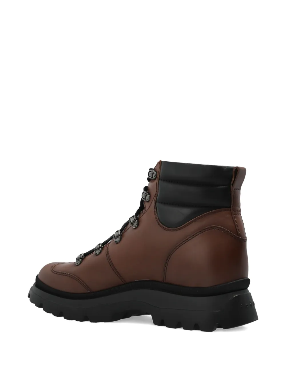 Hogan lace-up padded-ankle hiking boots Brown