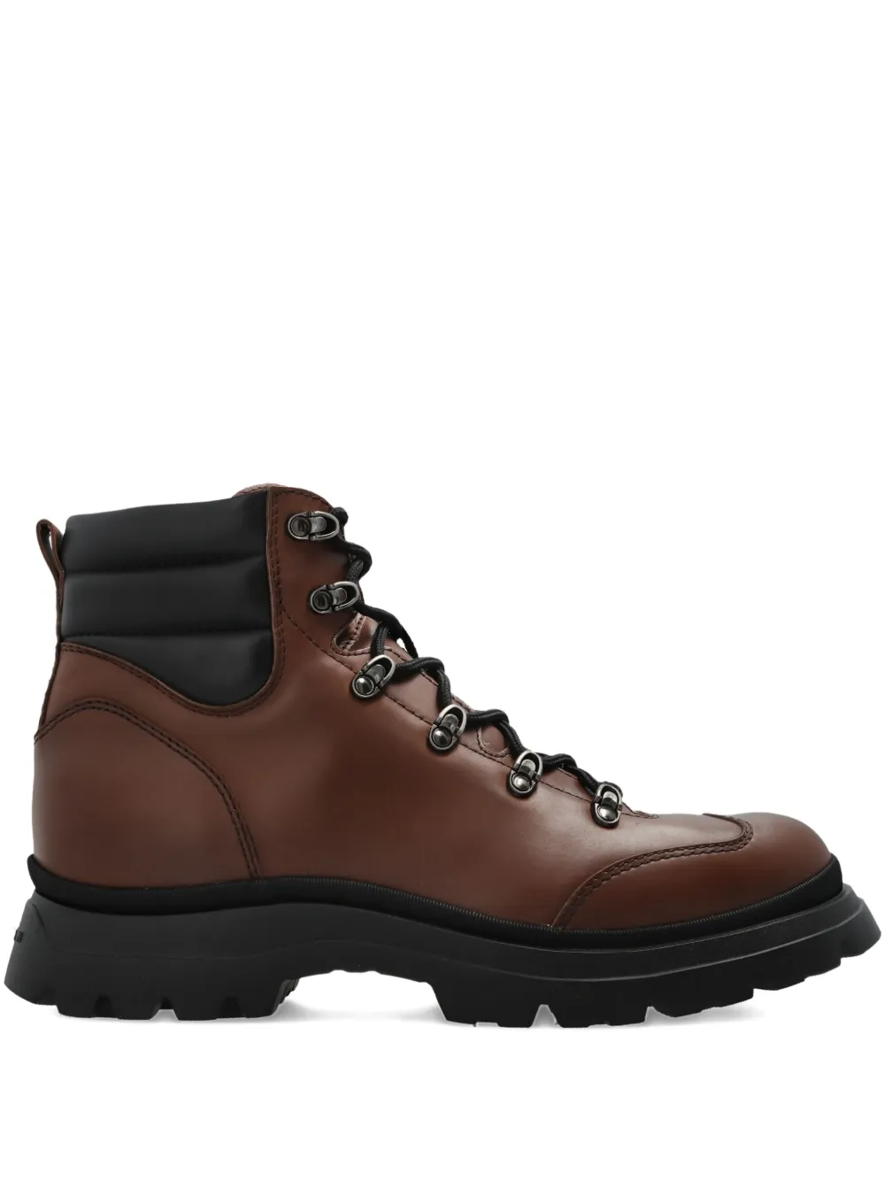 Hogan lace-up padded-ankle hiking boots Brown