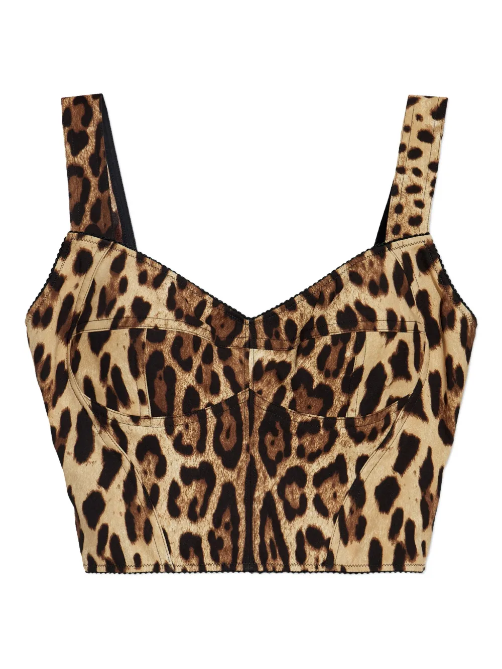 Dolce & Gabbana leopard-print bustier top Bruin
