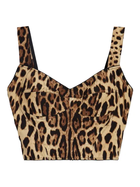 Dolce & Gabbana leopard-print bustier top