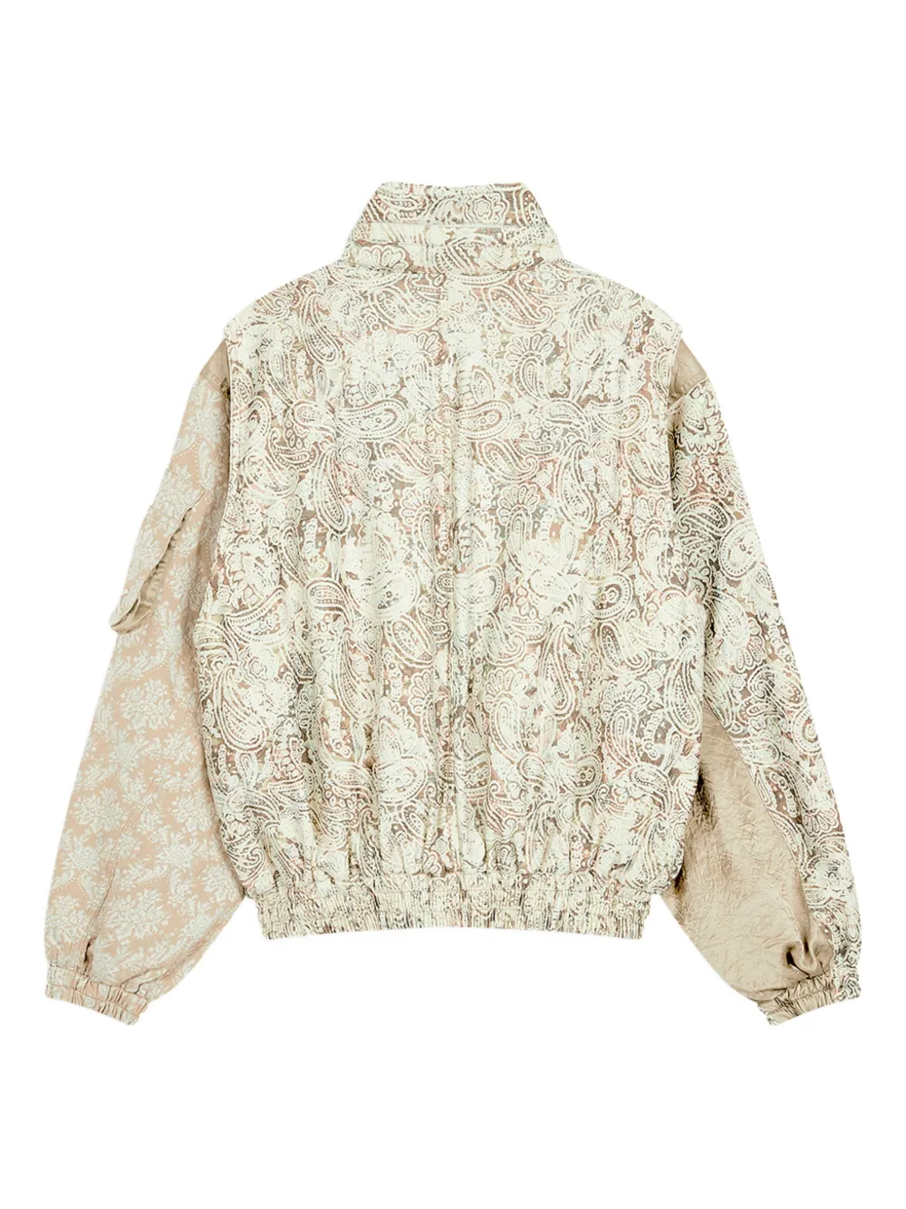 OPEN YY Khaki Cotton Cargo Bomber Jacket | Smart Closet
