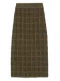 Eric Bompard tweed elasticated-waistband midi skirt - Green