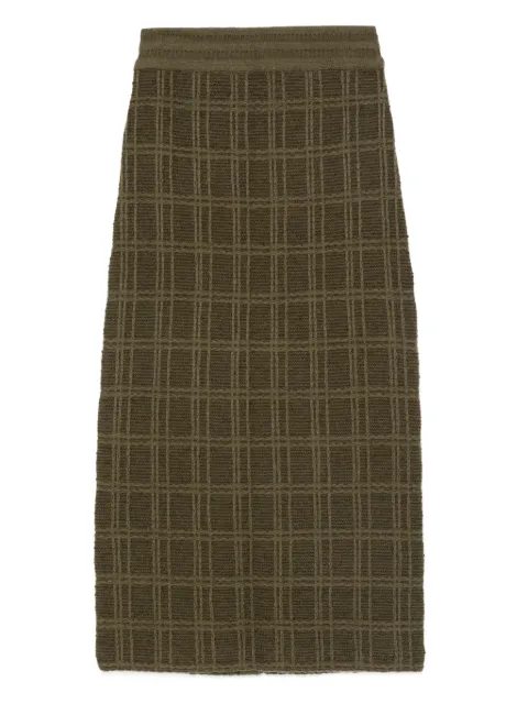 Eric Bompard tweed elasticated-waistband midi skirt
