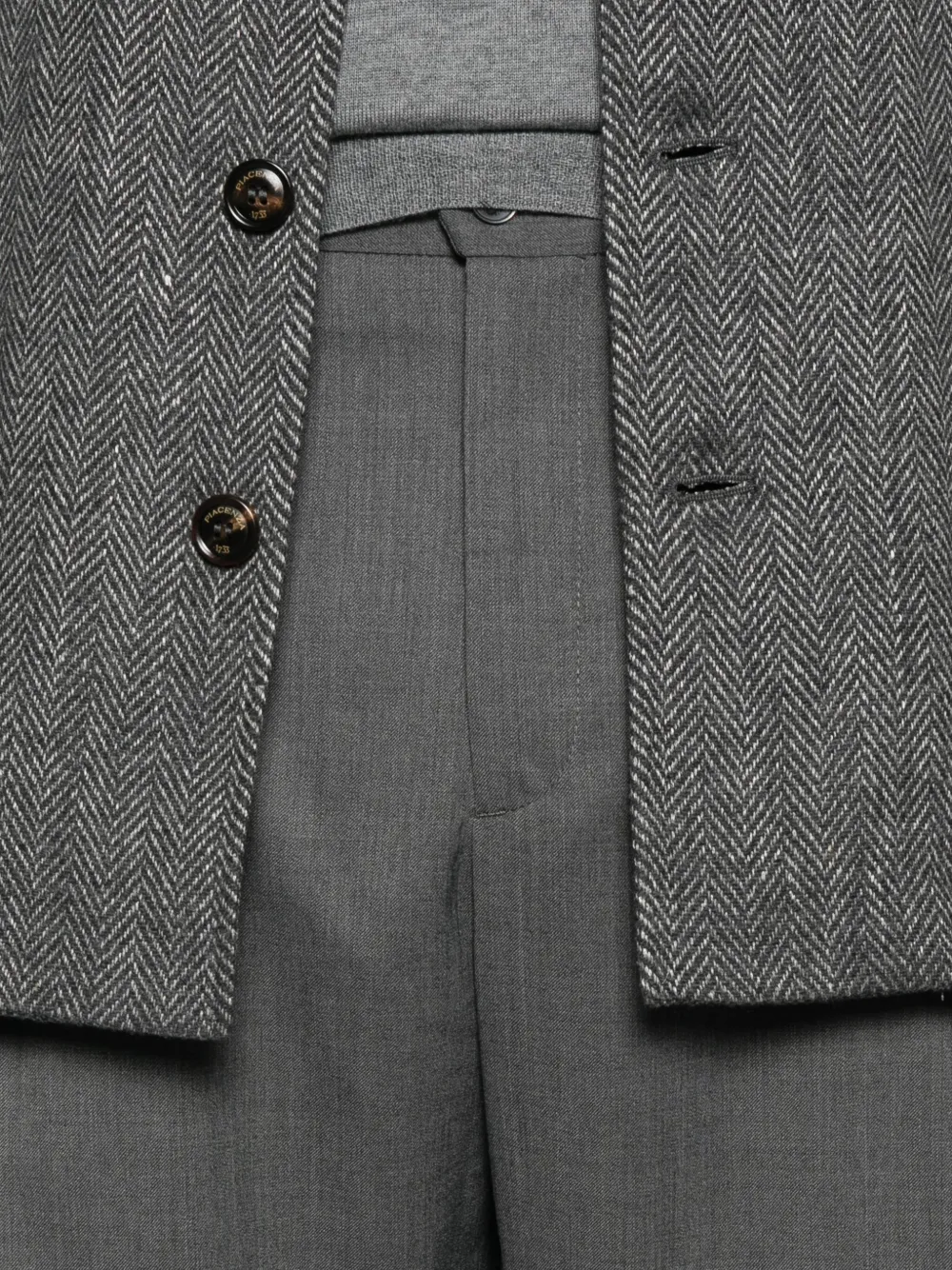 Briglia 1949 Broek met geplooide voorkant Grijs