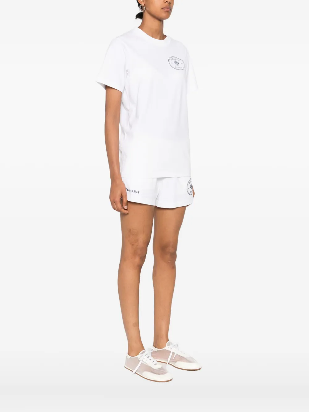 Sporty & Rich Eden-Roc T-shirt met logo Wit