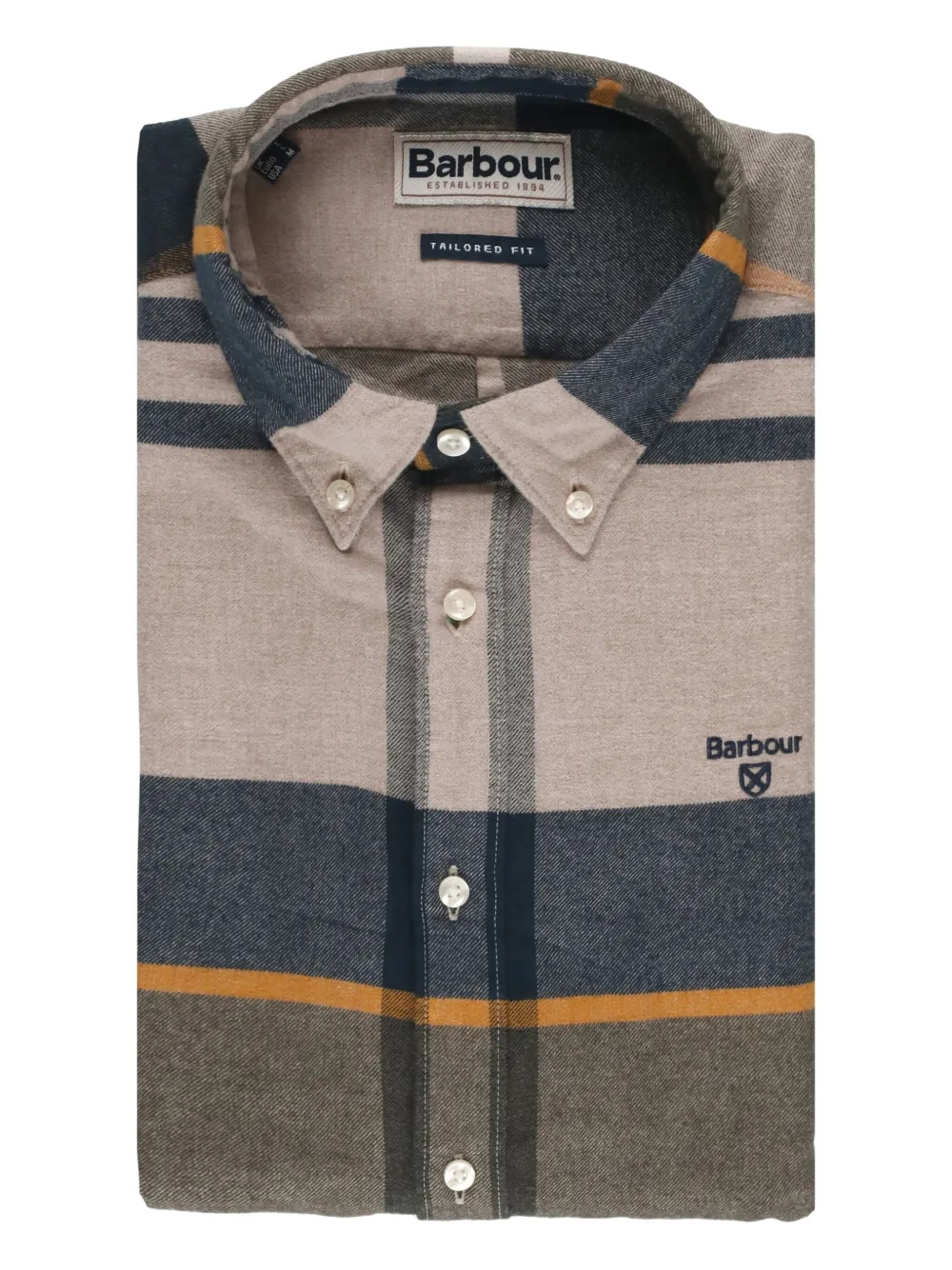 Barbour checked button-fastening shirt | Neutrals | Image 1