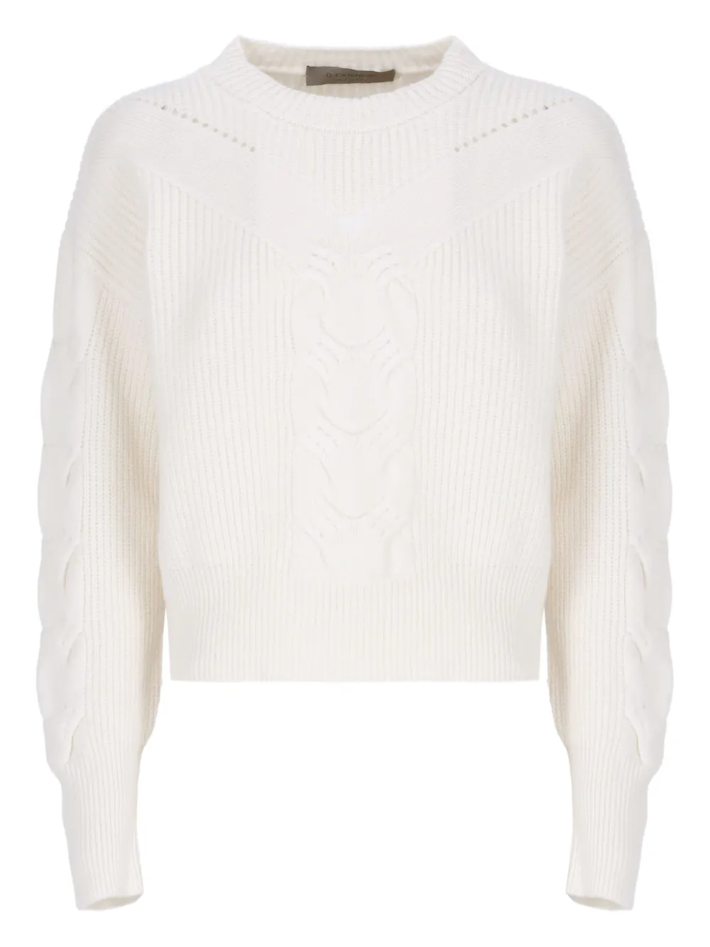 D Exterior Wool And Cashmere Sweater In White