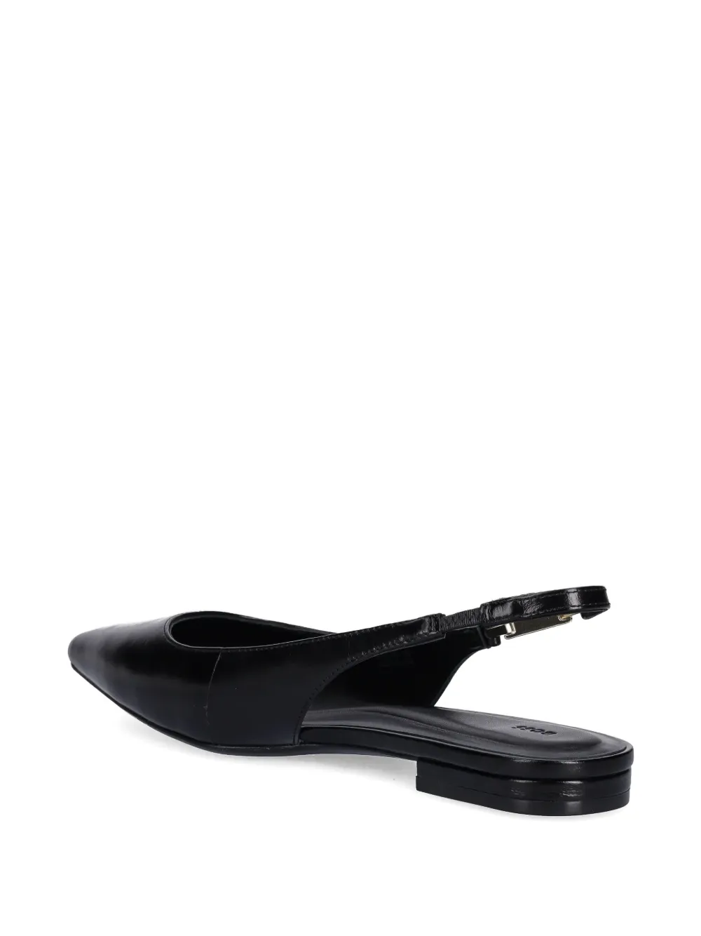 Hugo Boss Slingback Pointed-toe Flats In Black