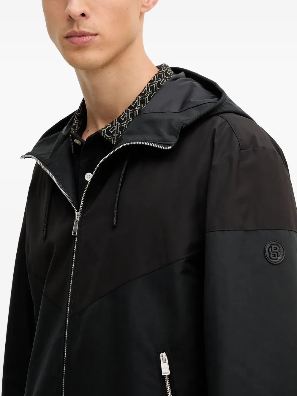 BOSS Jack met capuchon Zwart