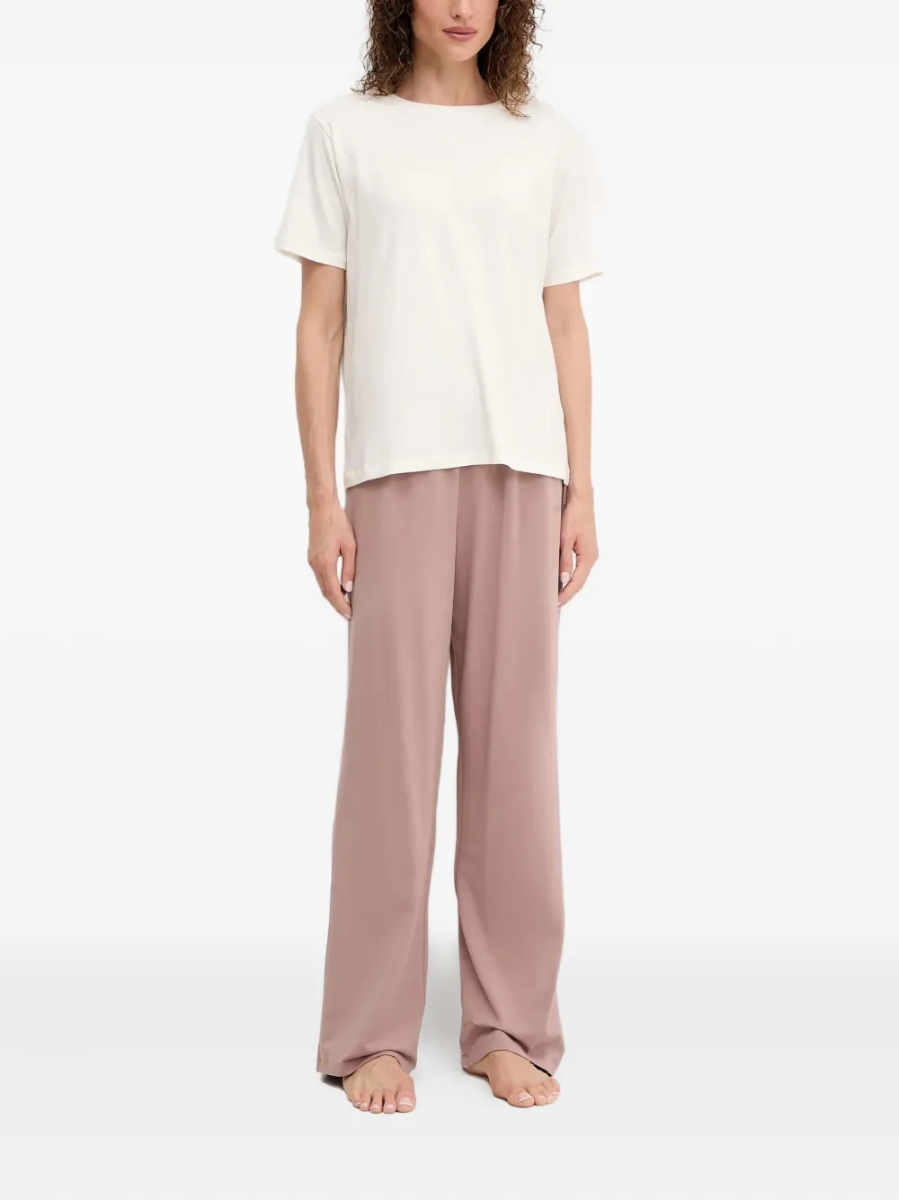Hugo Boss Elastic-waist Pyjamas In Nude