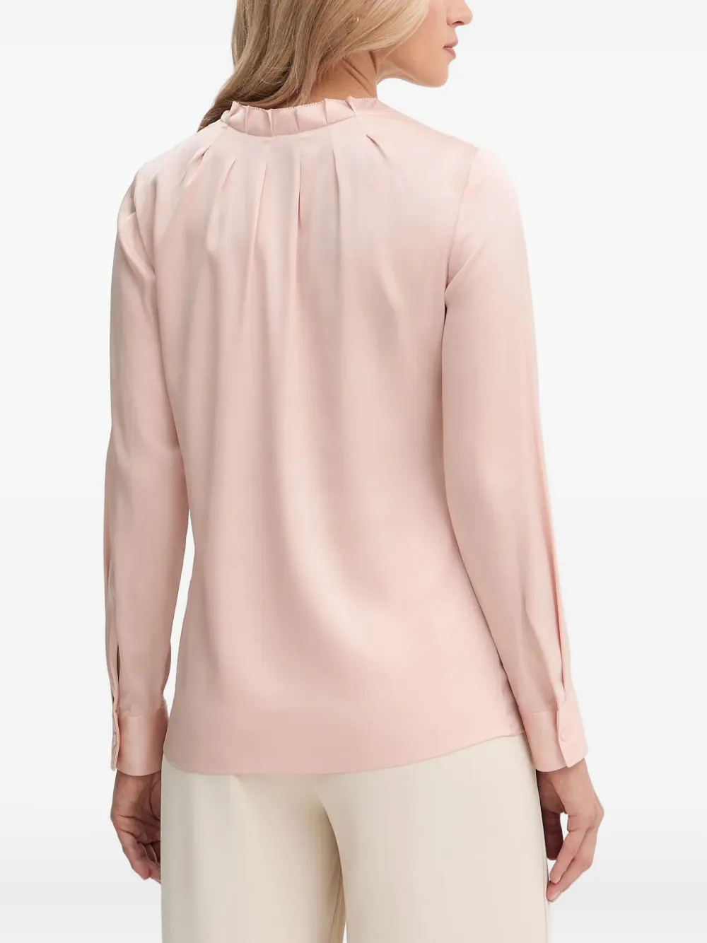 보스 러플 칼라 블라우스 50548224