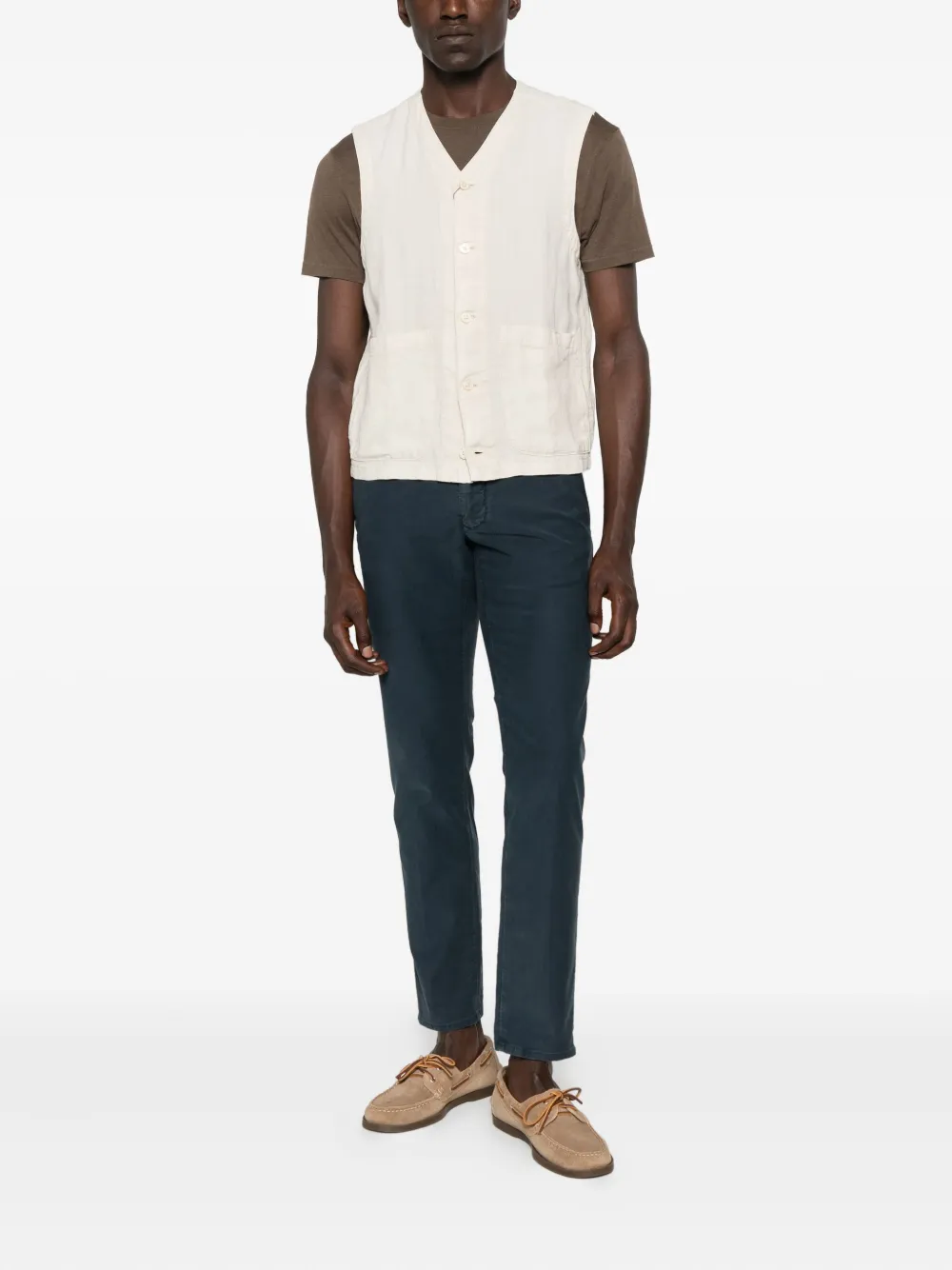 Incotex Katoenen broek met zak Blauw