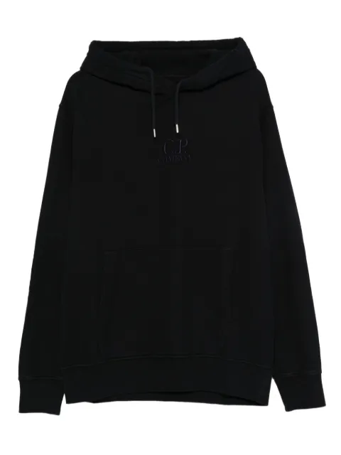 C.P. Company embroidered-logo cotton hoodie