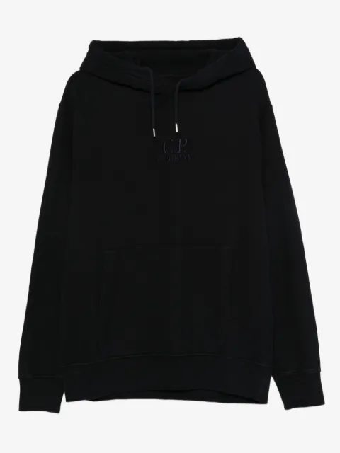 C.P. Company embroidered-logo cotton hoodie