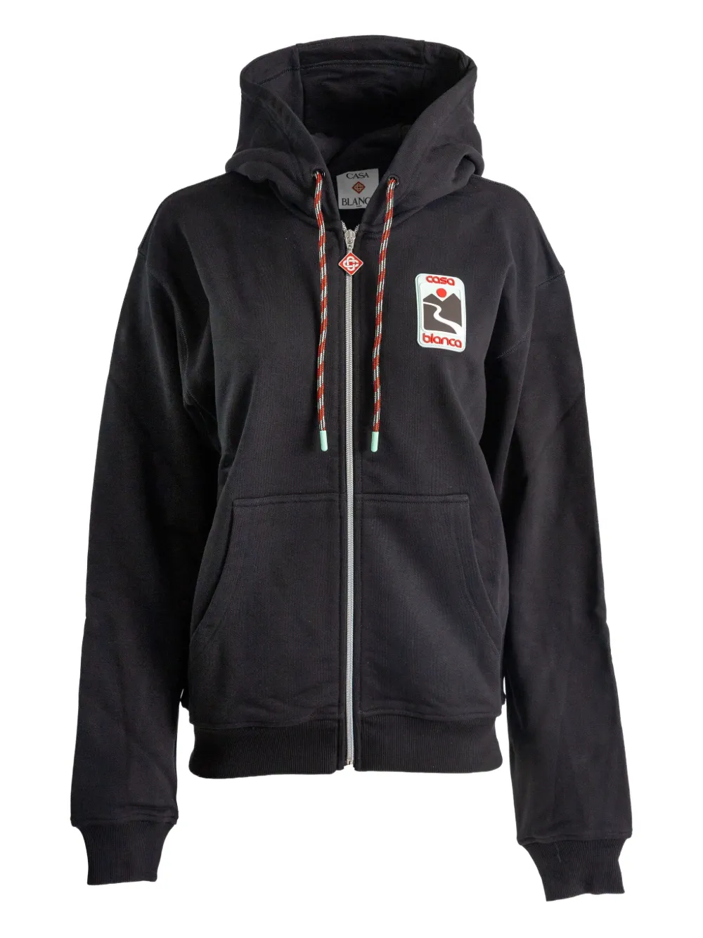 Casablanca Hoodie met rits Zwart