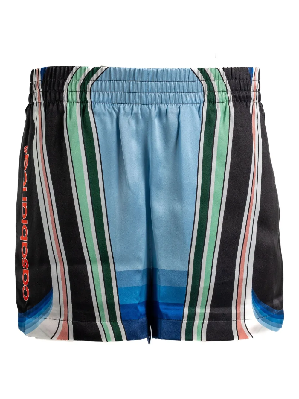 Casablanca Graphic-pattern Silk Shorts In Animal Print