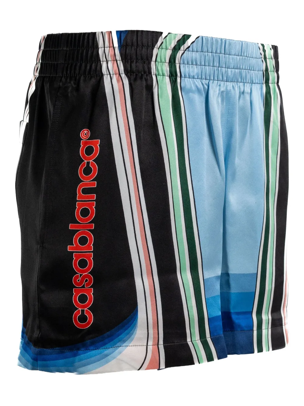 Casablanca Graphic-pattern Silk Shorts In Animal Print