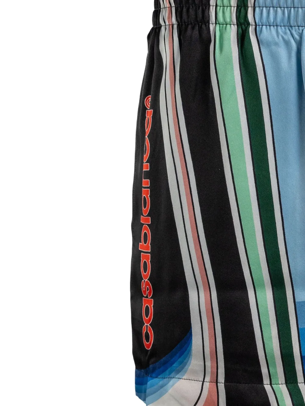 Casablanca Graphic-pattern Silk Shorts In Animal Print