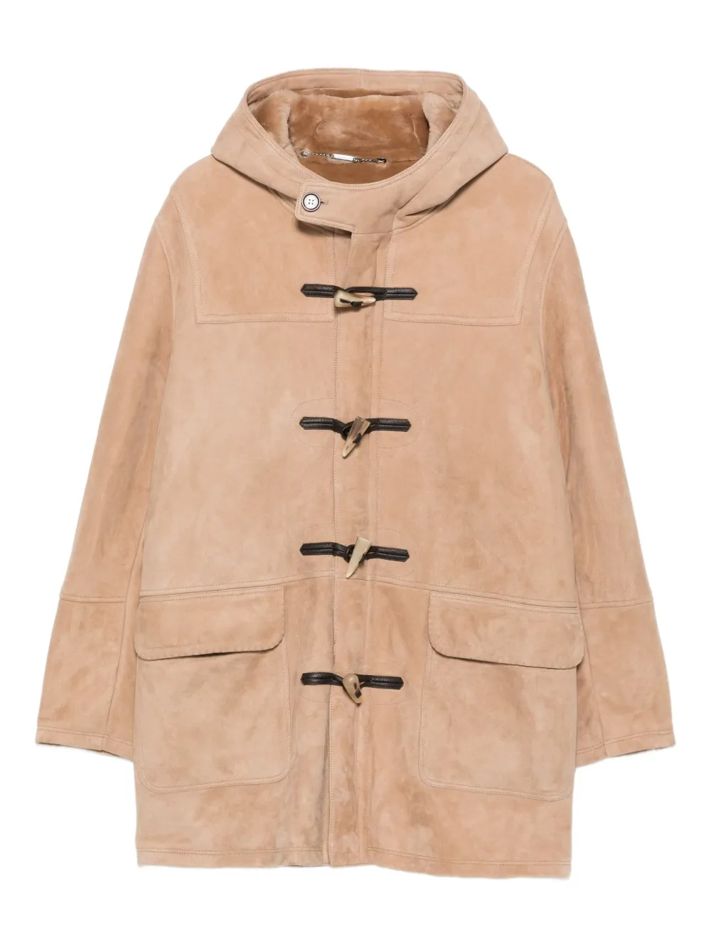 RIFUGIO toggle-fastening hooded coat | Neutrals | Image 1